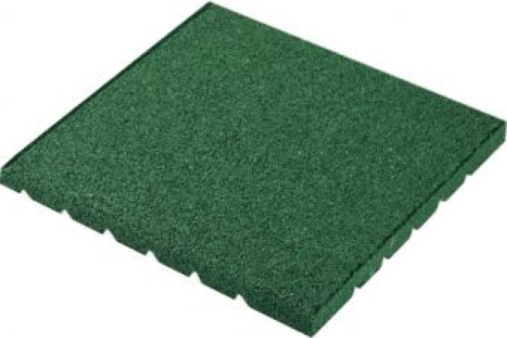 Piastrelle antitrauma verde 50x50 sp 4cm c/spinotti certificata