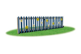 Staccionata Ionio, interamente in Legno con decori ideali per Bambini e aree gioco.