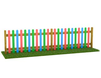 Steccato inglese doghe HDPE in piantone massello