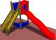 Torre 150 cm  con scivolo ad onda 