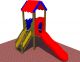 Torre 100 cm con tetto e scivolo ad onda
