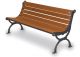 Panca Firenze, ideale per utilizzo esterno. Seduta ergonomica e composizione in legno Esotico.